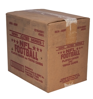 1990 Score Football Series 1 Unopened 20 Box/36 Pack Case